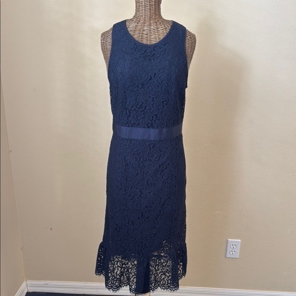 Banana Republic Navy Lace Dress 4